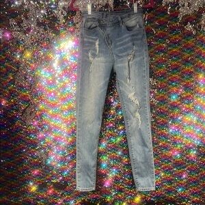 Distressed Light Blue Women's Jeans